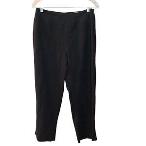 David N. Women's Pants Sz 10 Black 100% Linen
